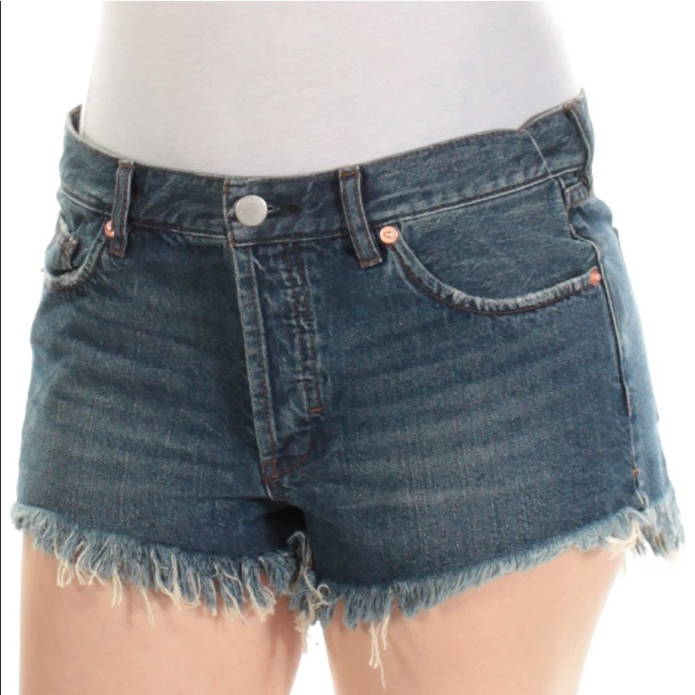 Free People We The Free Relaxed Denim Shorts 31